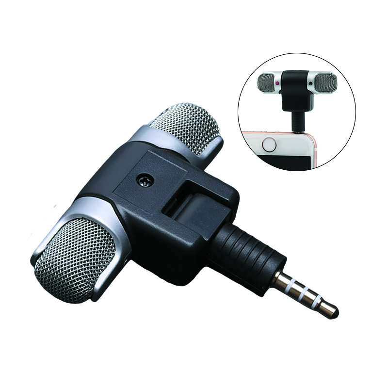Audiophile Headphone Wired - ไมโครโฟนสเตอริโอแจ็ค3.5มม. ขนาดเล็กสำหรับการบันทึกโทรศัพท์มือถือไมโครโฟนสัมภาษณ์ในสตูดิโอสำหรับสมาร์ทโฟน