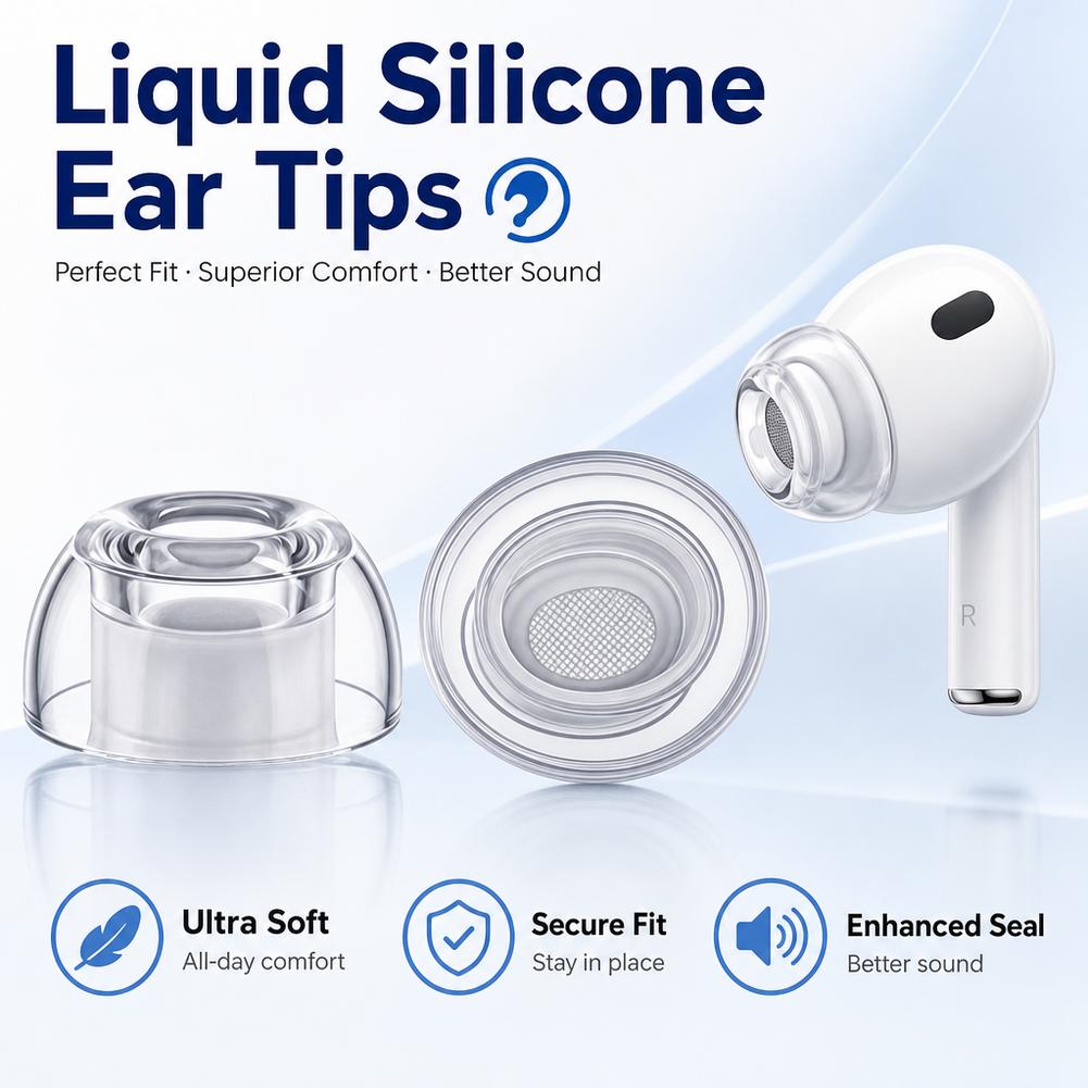 1/2/3 คู่จุกหูฟังซิลิโคนใสสำหร - Silicone Ear Tip Replacement บทวิจารณ์และราคา